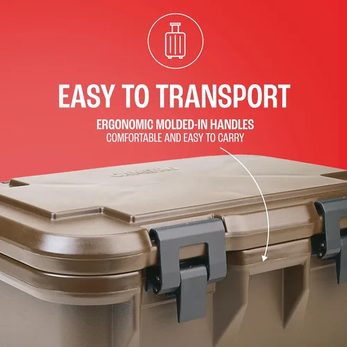 Miniatura 5 de Cambro Transportador de bandejas de alimentos aislado - Caja profunda de 15 cm y calentador de alimentos para catering y transporte - Carga superior