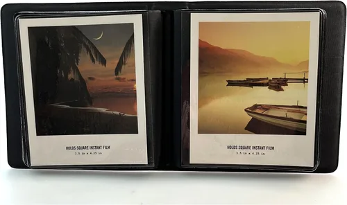Miniatura 6 de Álbum de fotos de 33 bolsillos para cámara instantánea Polaroid, apto para fotos de 3.5 x 4.25 pulgadas, material de PVC y resistente al agua Negro