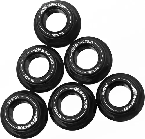 MC MOTOPARTS Tuercas de piñón trasero de carreras CNC negras compatibles con GSX-R 750 GSXR1000 GSF1200 SV650 Vstrom 650 TL1000R