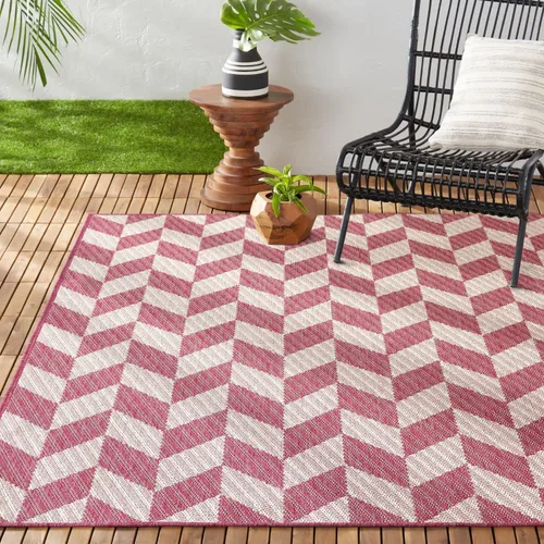 Miniatura 18 de Nicole Miller New York Patio Country Calla - Alfombra contemporánea de espiga para pasillo de interiores y exteriores, azul/gris, 1 pie y 9 pulgadas