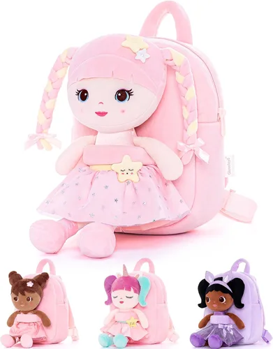 Miniatura 41 de Lazada Mochila para niños pequeños, juguetes de animales de peluche, mochila pequeña, color gris, 9.5 pulgadas