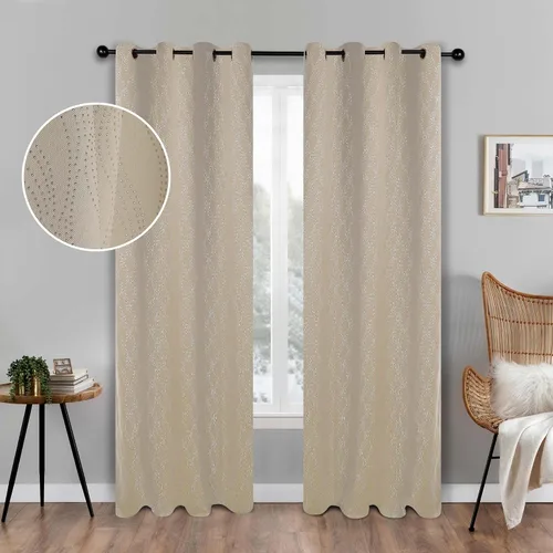 Miniatura 17 de BLUENILEMILLS Paneles de cortinas opacas para oscurecer la habitación con bolsillo para barra, cortinas perfectas para ventanas de cocina