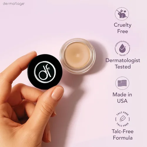 Miniatura 4 de Dermaflage - Corrector impermeable en crema (bronce oscuro), corrector de cobertura completa, acabado mate para cara y cuerpo, oculta ojeras