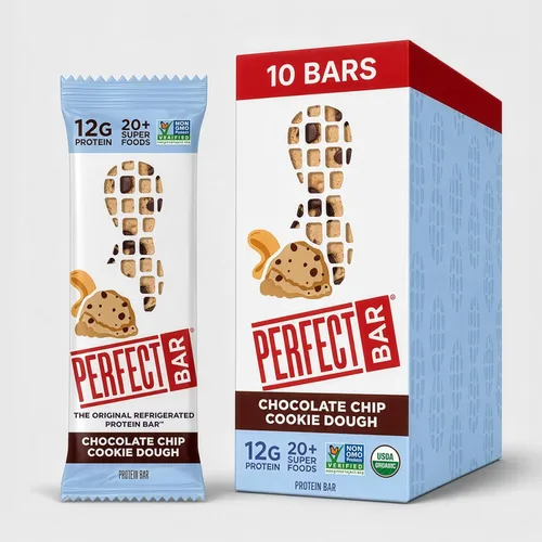 Miniatura 12 de Perfect Bar - Barra de proteínas con crujiente de frutas, frutos rojos mixtos y mantequilla de nueces, snack de proteínas, sin gluten, sin soya, sin