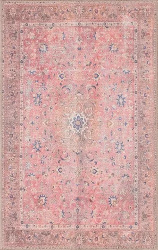 Miniatura 167 de GLN Rugs Traditional Collection - Alfombra de felpilla lavable a máquina, tradicional lavable, antideslizante, alfombra de felpilla de pelo corto