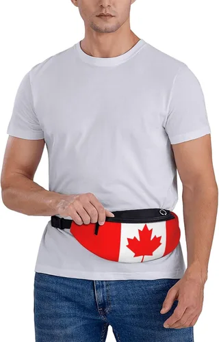 Miniatura 5 de Riñonera cruzada con la bandera de Estados Unidos, para hombres y mujeres, para viajes, caminar, correr, senderismo, pesca., Canada flag