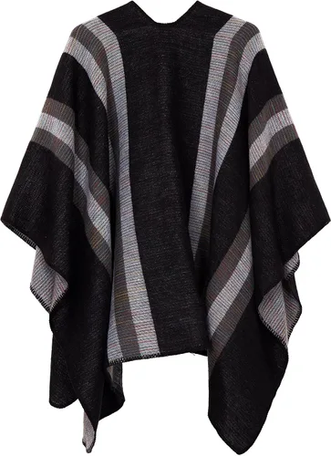 Miniatura 41 de Urban CoCo Poncho de colores para mujer, chal con frente abierto, color en bloques