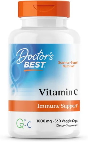 Doctor's Best Vitamina C con Q-C, apoyo inmunológico, sin OMG, sin gluten, sin soja, vegano 360 cápsulas vegetarianas