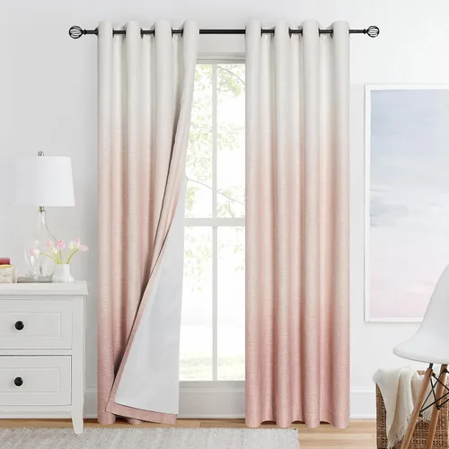 Miniatura 13 de Paneles de cortinas opacas con aislamiento térmico y reducción de ruido, cortinas rústicas para dormitorio, textura de lino pesado, juego
