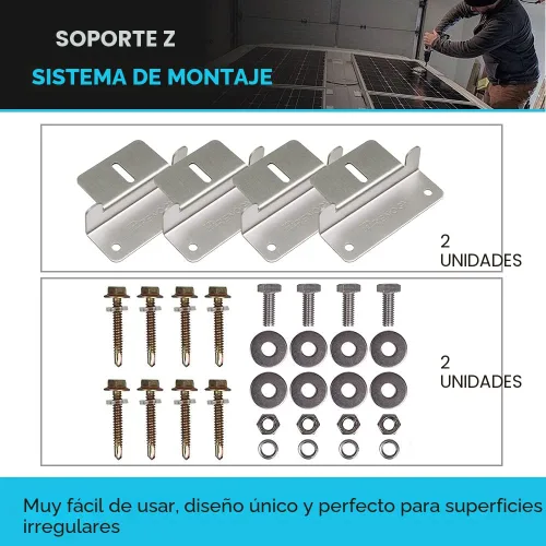 Miniatura 6 de Renogy - Kit de panel solar monocristalino para caravana de 200 vatios y 12 voltios con controlador de carga Adventurer 30A LCD PWM y soportes