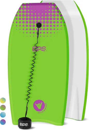 Miniatura 10 de BPS Tabla de Bodyboard "Shaka" de Nueva Zelanda para Todas las Condiciones de Olas - Ligera con Núcleo de EPS, Parte Inferior Lisa de HDPE, Tablas