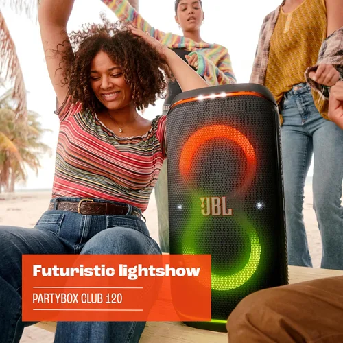 Miniatura 5 de JBL PartyBox Club 120 - Altavoz portátil para fiestas con mango plegable, potente sonido JBL Pro, espectáculo de luces futurista, hasta 12 horas