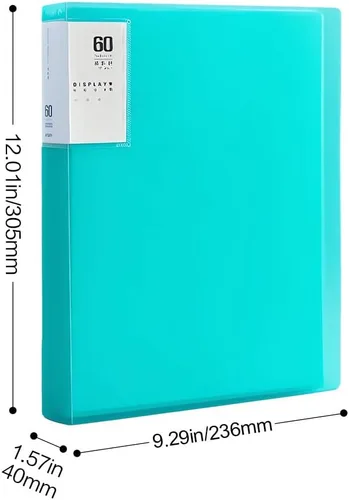 Miniatura 6 de M&G Carpeta de 60 bolsillos con fundas de plástico de 9.2 x 12 pulgadas, carpeta A4 con protectores de hojas transparentes, libro de presentación
