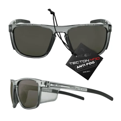 Miniatura 13 de Riley Navigator X - Gafas de seguridad antivaho, resistentes a los arañazos y a los impactos y bloqueo UV, marco completo ligero para el trabajo, al
