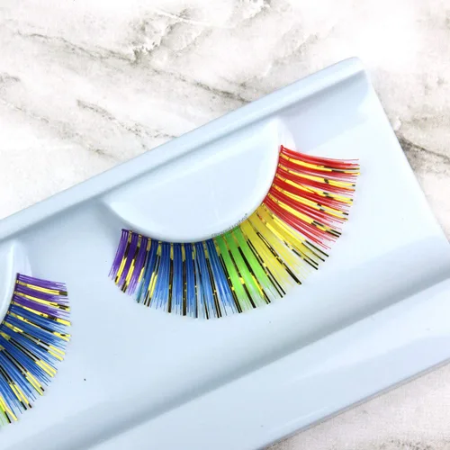 Miniatura 14 de Elegant Lashes QUEENIE Halloween Pride Rainbow colorido desfile pestañas postizas (negro)