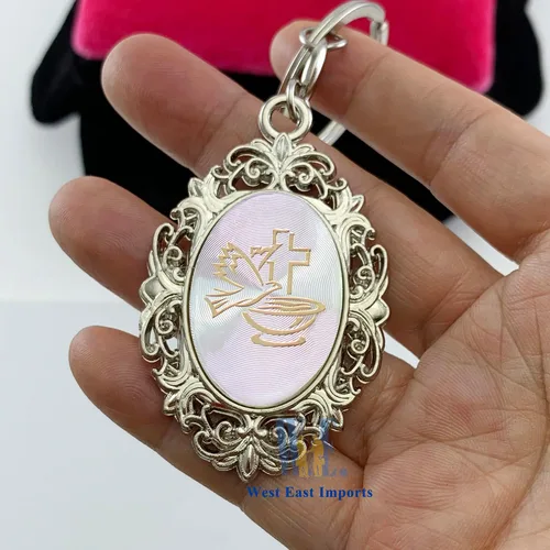Miniatura 6 de Llavero de bautismo personalizado (12 piezas) – Llavero de metal grabado para bautizo/bautizo/primera comunión, regalo personalizado para invitados