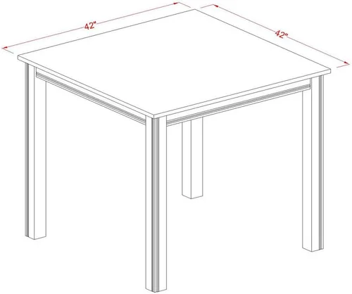 Miniatura 3 de East West Furniture CFGR5-OAK-W - Juego de mesa de comedor de 5 piezas de altura para mostrador de cocina, incluye una mesa de comedor cuadrada y 4