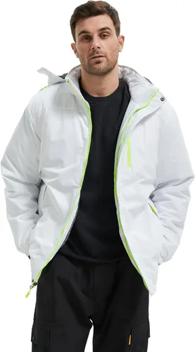 Miniatura 8 de Chaqueta de esquí para hombre, impermeable, resistente al viento, con capucha