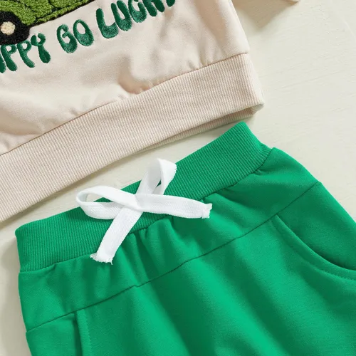 Miniatura 45 de BemeyourBBs Conjunto divertido de sudadera y pantalones de manga larga con letras divertidas para bebé niño y niño