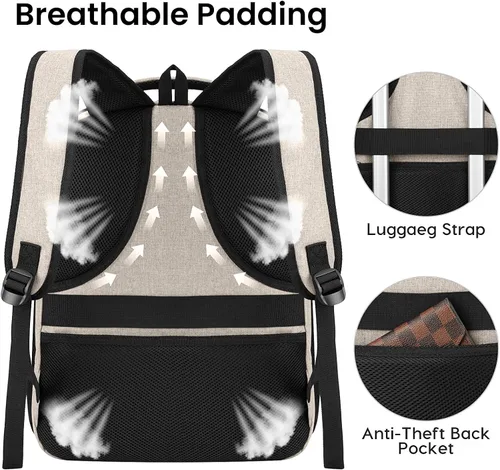 Miniatura 5 de Mochila para niñas y mujeres, mochila escolar para adolescentes y niños, mochila ligera e informal para la escuela secundaria, mochila de viaje