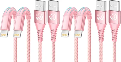 Miniatura 16 de Aioneus Cable de carga para iPhone de 3 pies, paquete de 3 cables Lightning con certificación MFi, cable de carga rápida de nailon trenzado