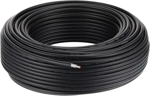MECCANIXITY Cable de panel solar de 164 pies 10AWG 6mm2, extensión de cable solar estañado, alambre de cobre negro, para RV, barco, panel solar
