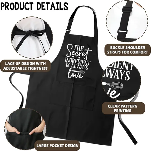 Miniatura 2 de Divertidos delantales de cocina para mujeres con bolsillos, regalos de Navidad para el día de la madre, perfectos para cocinar bartending