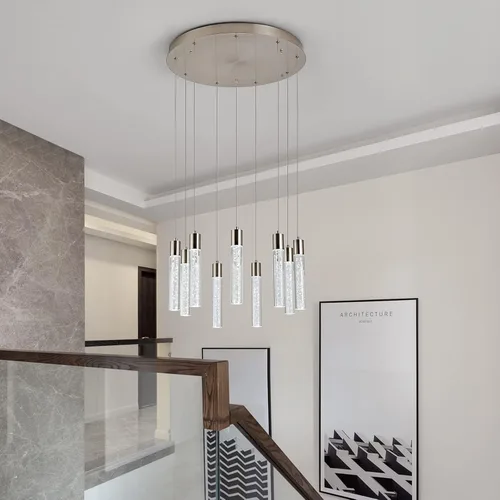 Miniatura 6 de Iluminación Colgante para Isla de Cocina, Lámpara de Araña para Techo Alto, Accesorios de Iluminación de Lámpara de Araña Moderna, Lámpara de Araña