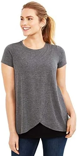 Miniatura 3 de Maternidad Plus tamaño Lift Up Relaxed Fit Tee de lactancia