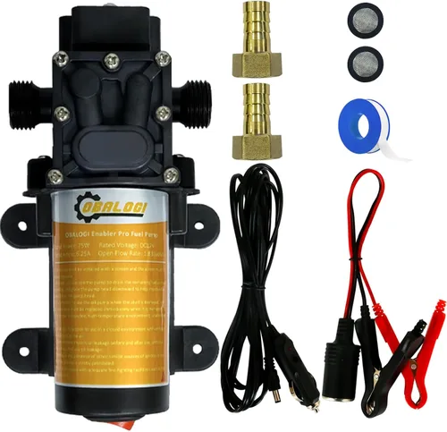 Miniatura 8 de Bomba eléctrica de transferencia de combustible de 12 V CC, transfiere hasta 110 galones de gasolina o diesel por hora, perfecta para automóviles