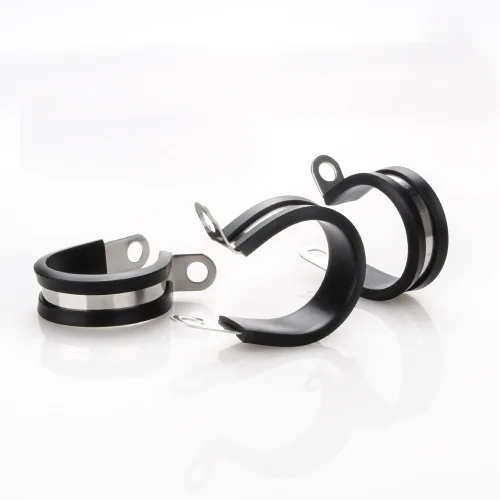 Miniatura 4 de Abrazadera de acero inoxidable con recubrimiento de goma, para instalación de cables, tubos suave y de acero