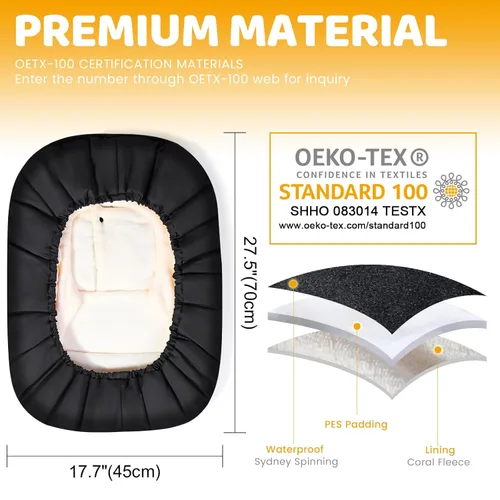 Miniatura 5 de Orzbow Funda de asiento de automóvil de invierno para bebé Funda de asiento de automóvil para bebé Toldo impermeable para asiento de coche
