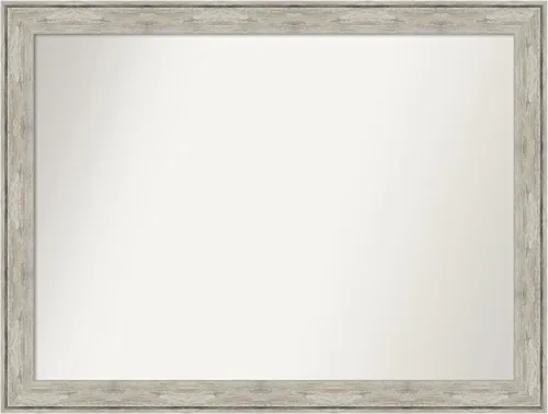 Miniatura 132 de Amanti Art Espejo de baño plateado para sobre fregadero, 28 x 47 pulgadas, espejo rectangular de plata imperial, marco de madera tradicional de gran