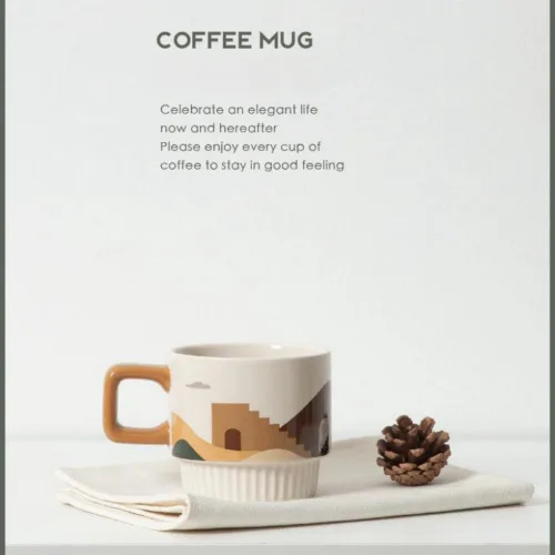 Miniatura 6 de Morandi - Tazas de café de cerámica de 11 onzas, tazas de café vintage con asa, taza de café novedosa para Navidad, regalos de cumpleaños, regalos