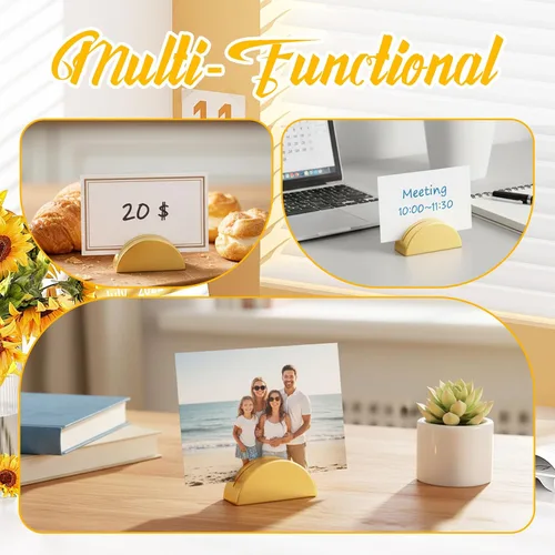 Miniatura 4 de 60 soportes dorados para números de mesa, soporte de madera para mesa de boda, titulares de tarjetas de lugar, números para bodas, recepciones