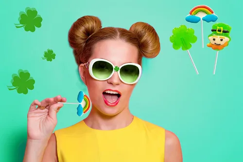 Miniatura 9 de Fruidles Paquete de 12 paletas con diseño de duende y arco iris del día de San Patricio, caja de recuerdos de fiesta, envueltas individualmente