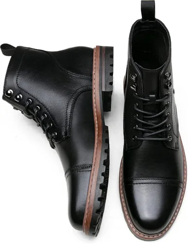 Miniatura 4 de Jousen Mens Boots Premium Leather Cap Toe Casual Boots Chukka Dress Boots for Men