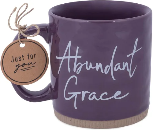 Miniatura 6 de Lighthouse Christian Products Pray Boldly Powerful Words - Taza de cerámica azul de 16 onzas