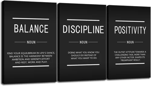 Miniatura 17 de Arte de Pared Motivacional 40 Razones para Entrenar 3 Piezas Pintura Impresión en Lienzo Decoración de Oficina Póster Mentalidad Millonaria