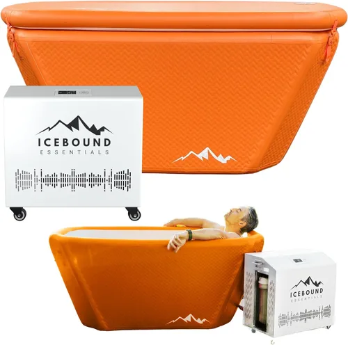 Miniatura 9 de Bañera fría con enfriador de agua – Enfriador de agua caliente y fría eficiente de 1 HP para baño de hielo – Bañera de hielo premium con enfriador