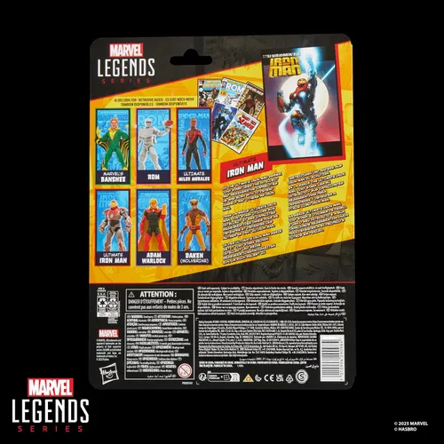 Miniatura 13 de Serie Marvel Legends Ultimate Iron Man, Figura de acción coleccionable de 6 pulgadas inspirada en cómics con accesorio de cómic a