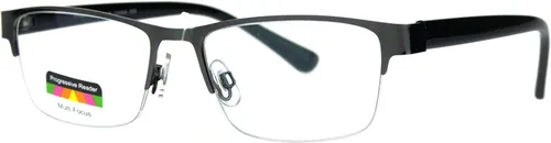 Miniatura 5 de Gafas de lectura progresivas de enfoque múltiple 3 poderes en 1 lector rectángulo medio borde