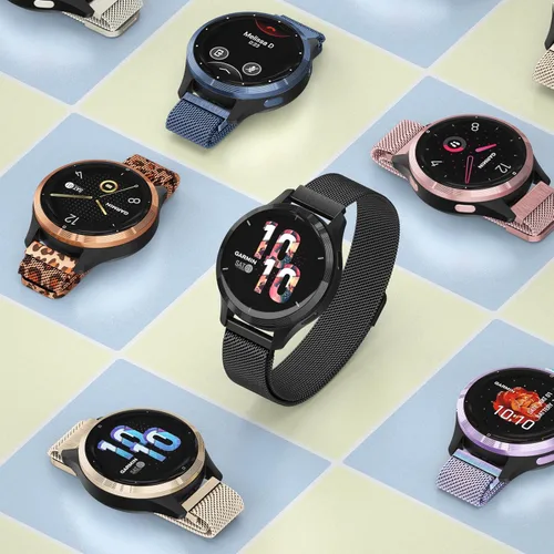 Miniatura 6 de 18mm Bandas de metal para Garmin Venu 3S / Venu 4 41mm / Venu 2S / Vivoactive 4S / Vivomove 3S / Forerunner 265s Correas de reloj, Correa de muñeca