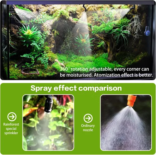 Miniatura 5 de MYGIIKAKA Nebulizador de Reptiles Nebulizador Automático de Reptiles para Terrario, Humidificadores de Terrarios Temporizados