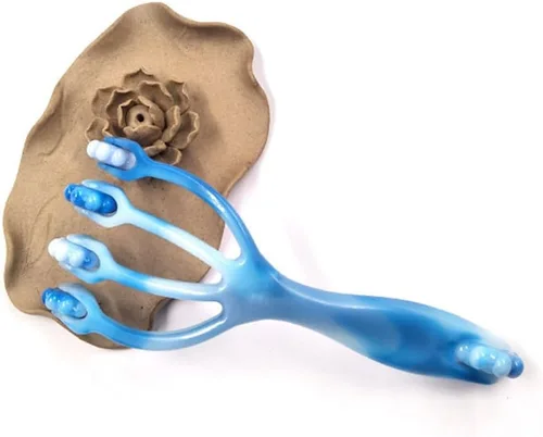 Miniatura 4 de Healifty Masajeador de rodillo de mano de cuatro garras de 7.48 pulgadas, herramienta de masaje muscular compacta para pies, manos, cuello, cuerpo