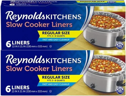 Miniatura 10 de Reynolds Kitchens - Forro para olla de cocción lenta, tamaño regular (se adapta a 2,8 a 7,6 l), 4 unidades (paquete de 12), total 48