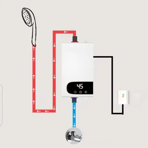 Miniatura 8 de Calentador de agua caliente instantáneo eléctrico Ducha eléctrica sin tanque Ducha Agua caliente Cocina Baño Calentador de agua instantáneo