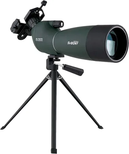 SVBONY telescopio resistente al agua para exteriores, telescopios para enfoque, de 15-45x50/ 20-60x60/25-75x70, para tiro, caza, observación de