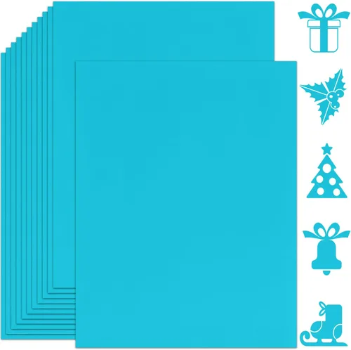 Miniatura 17 de 25 hojas de papel de cartulina azul claro 8.5'' x 11'', 250 g/m²/92 lb papel grueso para álbum de recortes, invitaciones, impresión y tarjetas