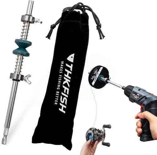 Miniatura 14 de THKFISH Carrete de línea de pesca Bobinador de línea de pesca Carrete de pesca Accesorios de pesca Ajustable Estable Portátil Carrete de línea